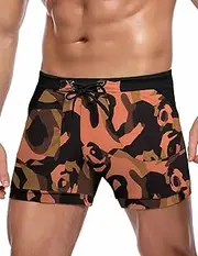 [COOFANDY] Men's Swimsuit Camo Quick Dry Mens Swimming Shorts Trunks with Pockets