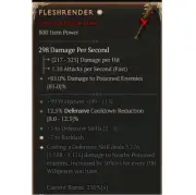 Diablo 4 Season 8 Fleshrender 1GA 3176 Unique Mace Druid Item Gear Equipment
