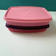 Tupperware Packette Divided Container Duo Slimline Lunch Box Set Of 2 Set