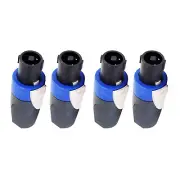 NL4FC 4pcs Speaker 4 Pole Cable Plug Connector for Audio Speaker