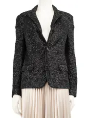 Black Sequin Blazer Jacket