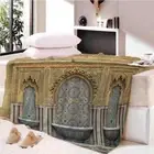Gear March Elephant Brown Line 3D Warm Plush Fleece Blanket Picnic Sofa Couch