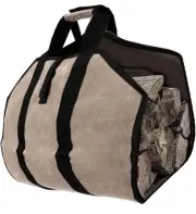 COVERZ & ALL WAXED CANVAS FIREWOOD LOG CARRIER DURABLE CLASSIC DESIGN 40” X 20”