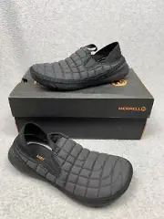 Merrell Quilted Nylon Hut Mocs Flats Shoes Womens Size 5 Comfort Slip On Black