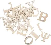 MUSISALY 48pcs Natural Wood Greek Alphabet Learning Tiles for Boy Girl Interactive Educational Toy for Language Skills and Portability for Word Games and Crafts