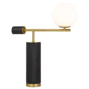 Justina 1 Light Table Lamp Black & Opal Matt - JUSTINA TL-BKOM