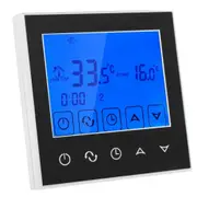 Floor Heating / Water Heating System LCD Display Programmable Room Thermostat(Black)