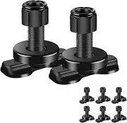 8 Pcs L-Track Double Lug Threaded Stud Nut Fitting Tie Down Used with L Track Rail for Truck Bed,Trailer Cargo