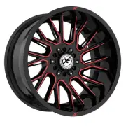 20x10 XF Off-Road XF-230 Gloss Black Machined Red Wheel 5x5/5x5.5 (-24mm)