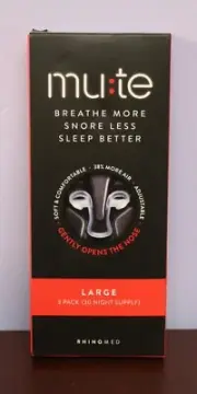 Rhinomed Mu:te Nasal Dilator 38% More Air ~ Snore Less 3 Pack Sz Large Exp 08/27