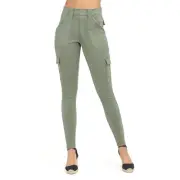 NWT Spanx Stretch Twill Cargo Pants Soft Sage Green Size S $128