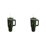 2PK Wizard of OZ Witch Icon 40oz Stainless Steel 40oz Tumbler 14.2x27.2cm Green