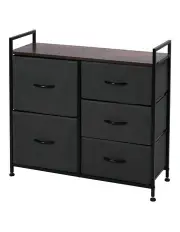 [Sherwood Home] Luna Fabric Home Storage Dresser 5 Drawer in Charcoal