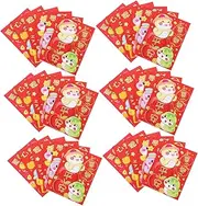 Tofficu 60pcs Cartoon Snake Zodiac Red Envelopes for Lunar Year Traditional Money Packets Festive Decorations Capacity for Design for Various Occasions