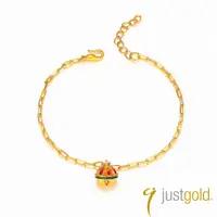 在飛比找蝦皮商城優惠-【Just Gold 鎮金店】福鈴釉彩手鍊