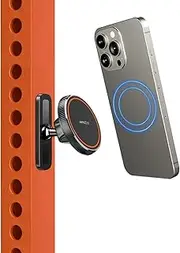 APPS2Car Gym Magnetic Phone Holder for Magsafe - 360 Adjustable, Dual Magnets, Alloy Base/Joint - Compatible with iPhone 16/15/14/13/12 Series - Fitness Accessory