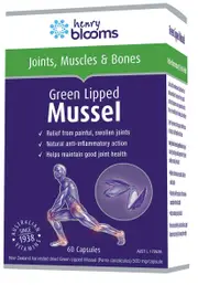 Henry Blooms Green Lipped Mussel 500mg 60 Capsules