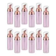 2 Oz Empty Foam Pump Bottle, 12 PCS Soap Dispenser, Clear Green/Rose Gold