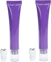 Healeved 2Pcs Essential Oil Roller Bottle Tube Empty Cosmetic Container for Eye Creams Gels Refillable Travel Toiletries Bottles for Beauty Applications