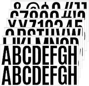24 Sheets Large Letter Stickers 2.5inch Black,400 Pieces 2.5 " Alphabet Number Stickers,Self Adhesive Vinyl Stickers Letter And Number Kit, Mailbox Numbers Sticker for Poster Sign Door Business