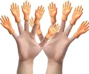 Finger Puppet Mini Finger Hands Tiny Hands with Left Hands and Right Hands for Game Party (Five Hand,10 Pieces)