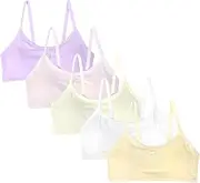 [Neapro] 30A 32A Bras for Teens Wireless Training Bras for Girls Ages 10-16 Years 6 Pack