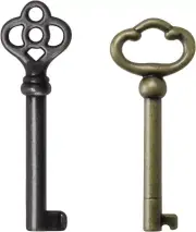 (2)KY-2AB and KY-3AB Hollow Barrel Skeleton Keys for Vintage Furniture and Locks