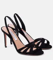 [Aquazzura] Aquazzura Tati 85 suede sandals AU 6 black
