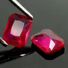 Beautiful! Natural Mogok Red Ruby 3x2.5 MM Emerald Cut Pair Certified Gemstone