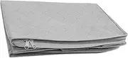 STOBAZA Foldable Quilt Storage Bag Capacity Nonwoven Organizer with Transparent Window Design for Bedding Clothes Comforters Grey