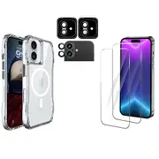 iCoverLover For iPhone 16 Case Compatible with MagSafe + 2X Screen + 2X Camera Protectors