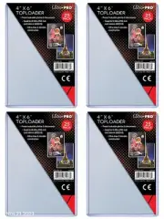 Lot of (100)~4" X 6" Ultra PRO Clear Rigid Top Loaders & 100`4X6 PHOTO Sleeves