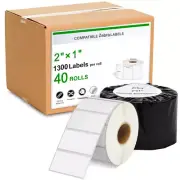 40Roll 2" x 1" Barcode UPC Marking Labels 1300 P/R Fits for Zebra LP2844 & Rollo