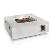 SereneLife Propane Gas Fire Pit Table - 40,000 BTU Square Gas Firepits w/ Cover