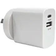 Otto 30W 2-Port USB-C + USB-A Wall Charger Pastel Grey