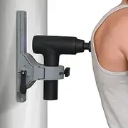 QMount Adjustable Massage Gun Wall Mount – Massage Gun Holder for Hands Free Self-Massage – Compatible with Theragun Pro & Elite Series (2 Rail)