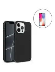 [StylePro] iPhone 14 Eco Case + Tempered Glass Screen Protector in Black
