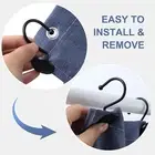 Flat Solid Circle Shower Hooks Matching Curtain Rod Durable Anti-rust