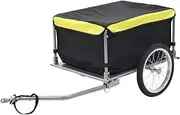 Cargo Bike Trailer, Bicycle Trailer, Black and Yellow, 65 kg Foldable Bike Cargo Trailer, Sporting Outdoor Recreation Accessories