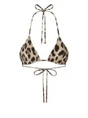 [Dolce & Gabbana] leopard-print triangle-cup bikini top 1 Neutrals