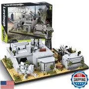 lovlaugh WW2 Desert Fortress Building Set, Military Base 1350pcs – Includes C