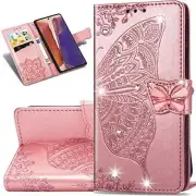 Funda tipo billetera brillante para Samsung Galaxy Note 20 Ultra