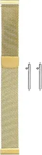 [sourcing map] Stainless Steel Mesh Watch Band Quick Release Adjustable Strap Magnetic Clasp for Men Women