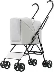 Pet Stroller Folding Pet Stroller for Walking Dogs and Cats When Going Out, Small Pet Stroller, All-in-one, Quick Collection Small Pet Stroller(G)