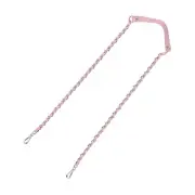 51" Iron Flat Chain Strap Purse Shoulder DIY Replacement, Pink Silver