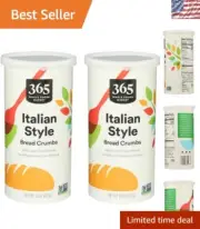 Versatile Italian Style Bread Crumbs - 15 Ounce Each, 2 Pack - Lightly Seasoned