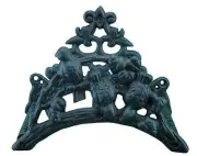 Garden Hose Holder Birds On Branch 9" Wide Verdigris Cast Iron Hose Hanger