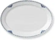 Royal Copenhagen 1016790 Princess Oval Dish Plate, 11.0 inches (28 cm), White