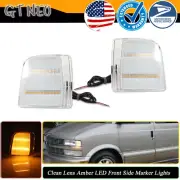 Clear Lens Amber LED Side Corner Lights For 1995-2005 Chevrolet Astro GMC Safari (for: Chevrolet)