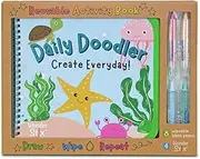 The Pencil Grip Daily Doodler Reusable Activity Book- Sea Life Cover, Includes 4 Wonder Stix